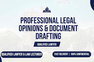 draft legal opinions, memos and professional legal documents