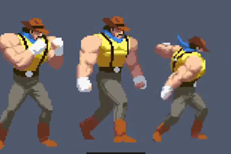 pixel art animation and 2d sprite sheet for pixel character