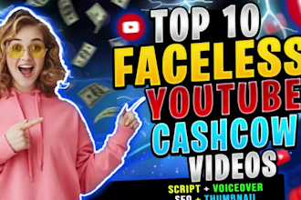 create top10 finance videos and cash cow youtube faceless videos