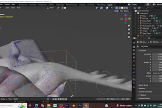rig 3d animal character in blender with full facial controls