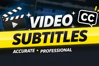 we will add accurate subtitles and captions to your videos