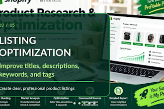 do product research , optimizing