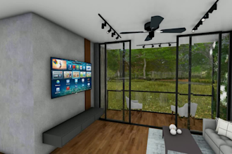 do realistic 3d interior design and architectural visualization