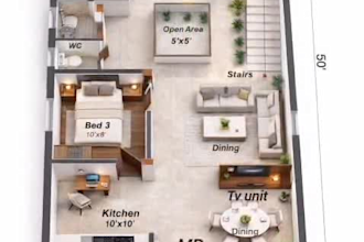 design 2d plans with realistic renderings