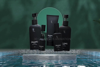 3d cosmetic animation for skincare product video ads and serum 3d renders