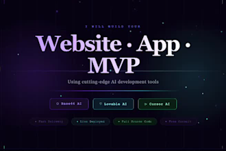 build website, app or mvp product with base44 ai, lovable ai, cursor ai