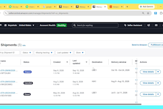 create amazon fba listing and shipment plan
