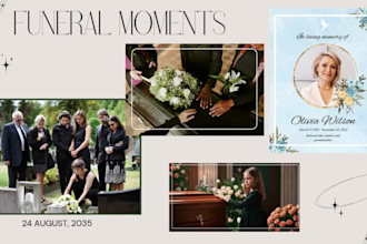 create a funeral tribute memorial videos photos slideshow