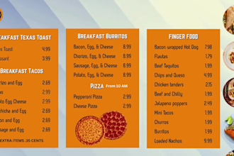design editable canva menu template for restaurant cafe