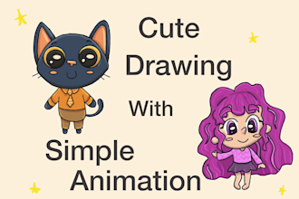 create cute characters with simple animations