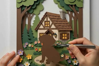 create viral asmr layered paper craft videos