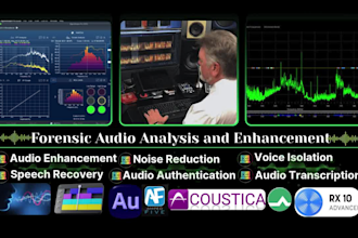 do forensic audio editing, cleanup, analysis, enhancement, and voice detection