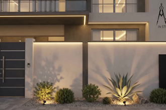 create luxury villa exterior photorealistic 3d render corona