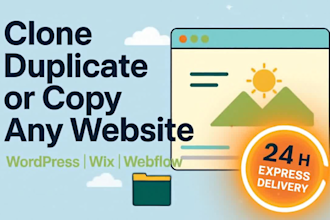 copy clone or duplicate any website into wordpress