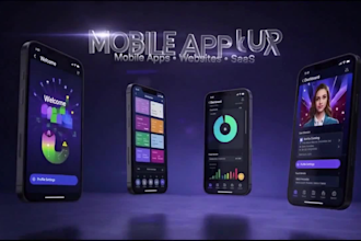 design modern UI UX for mobile apps, websites, and saas products