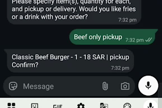 build a whatsapp ai bot that takes orders and replies to customers