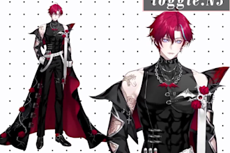 do live2d rigging vtuber model anime vtuber model  vtuber comission