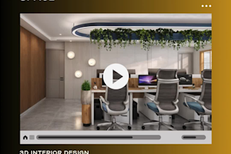 design modern interior with photorealistic  rendering