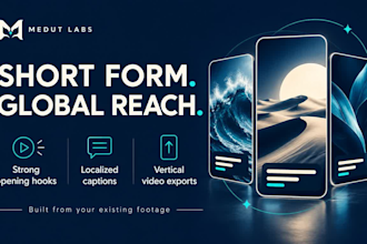 edit and localize your videos into shorts reels and tiktoks