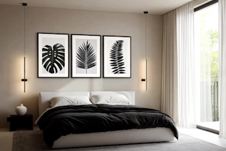 design mood board, decor concept and furniture shopping list with color scheme