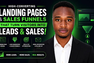 build a conversion focused landing page and sales funnel to generate leads