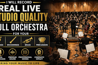 record live studio quality orchestra for your strings woodwinds brass percussion