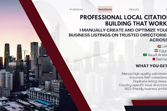 professionally build local citations for hotels in uae, saudi, egypt, bahrain