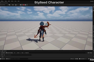create stylised 3d character model, rig and texture for games and animation