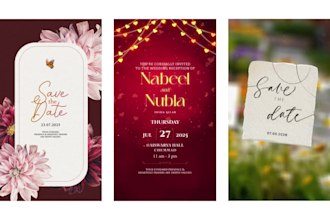 create a digital wedding invitation video