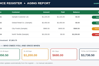 build an automated excel invoice and billing system for your business