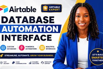 l build airtable database, airtable automation and airtable interface