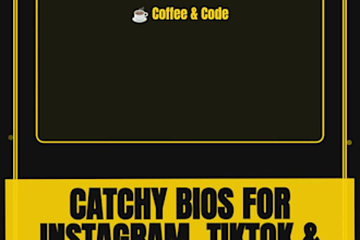 create a catchy instagram tiktok or facebook bio