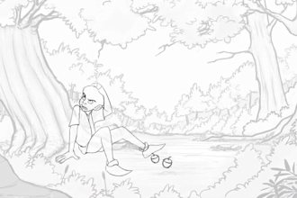 create 2d hand drawn frame by frame line art animation