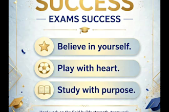 design ple uce uace success cards and school posters