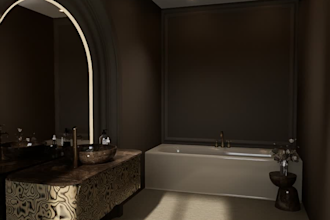 design and render luxury,classic,bathroooms for apartments