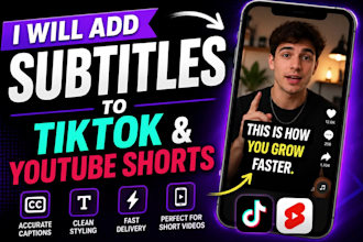add subtitles to tiktok and youtube shorts