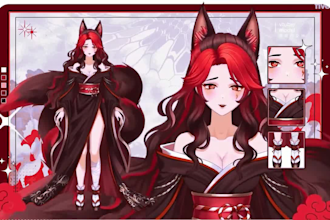 design and rig awesome vtuber model live2d anime model live3d model 3d vtuber