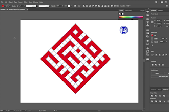 design a modern square kufic arabic calligraphy logo for you