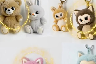 custom character reference sheet anime furry plushie kawaii