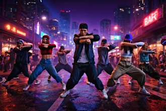 create a cinematic catchy dance music video that grabs attention for your music