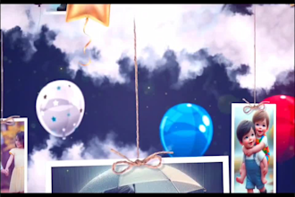 create a cinematic birthday slideshow for any age