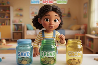 create 2d ai cartoon animation nursery rhymes video wealth finance explainer