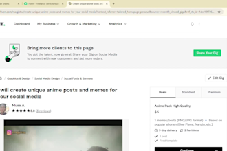 create unique anime posts and memes for your social media