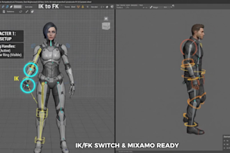 rig your 3d character in blender with ik fk, auto rig pro and mixamo setup