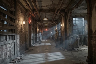 3d haunted house and halloween attraction concept