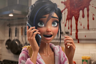 create ai 3d cartoon ai animation story 3d pixar style ai video art for kids