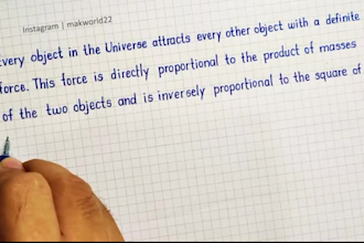 handwrite notes, letters, applications  neatly