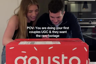 create couples ugc spokesperson video content for app, game and brand