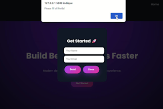 design a landing page website