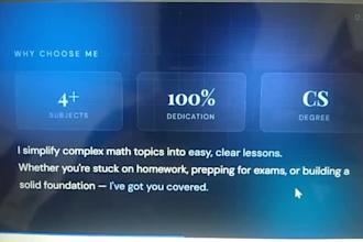 be your expert tutor for calculus algebra trigonometry and geometry